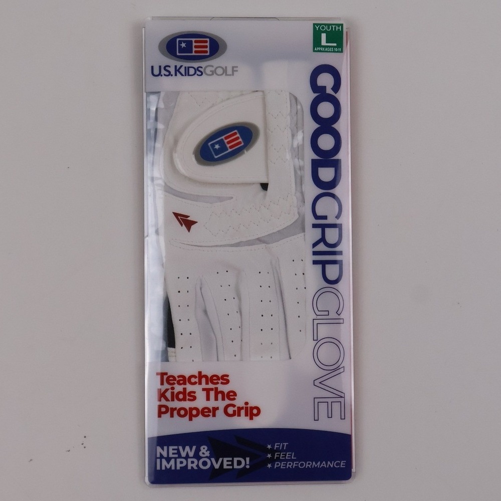 U.S. Kids Golf Good Grip Glove Right Hand Golfer Large Leather Training NEW